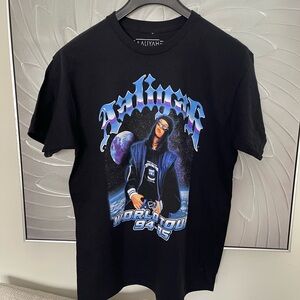 Aaliyah 94-95 world tour graphic tee Large Mens Black NEW NWOT rap r&b hip hop